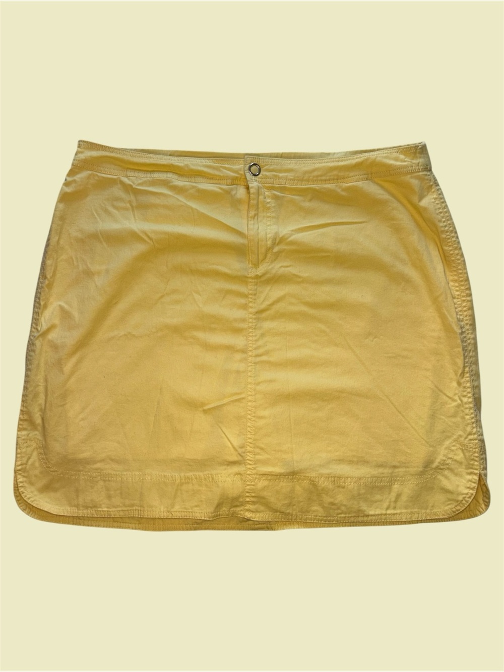 CJ Banks Yellow Mini Skirt with Built-in Shorts